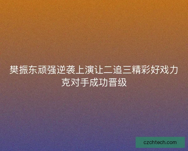 樊振东顽强逆袭上演让二追三精彩好戏力克对手成功晋级